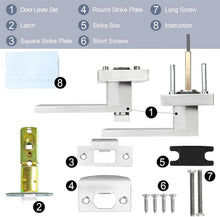 Load image into Gallery viewer, Premium 6-Pack Zinc Alloy Door Levers with Satin Nickel Finish | Easy Install