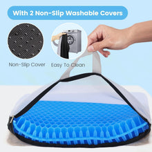 Load image into Gallery viewer, Breathable Large Gel Seat Cushion for Office, Car, &amp; Wheelchair Use - 19.7''