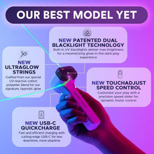 Load image into Gallery viewer, Rechargeable Glow-in-the-Dark String Shooter with UV Blacklight Toy for All Ages