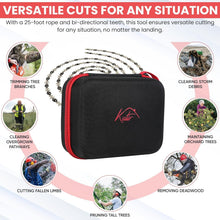 Load image into Gallery viewer, 48” High Reach Tree Limb Hand Saw with Ropes &amp; Pouch - Effortless Branch Cutting