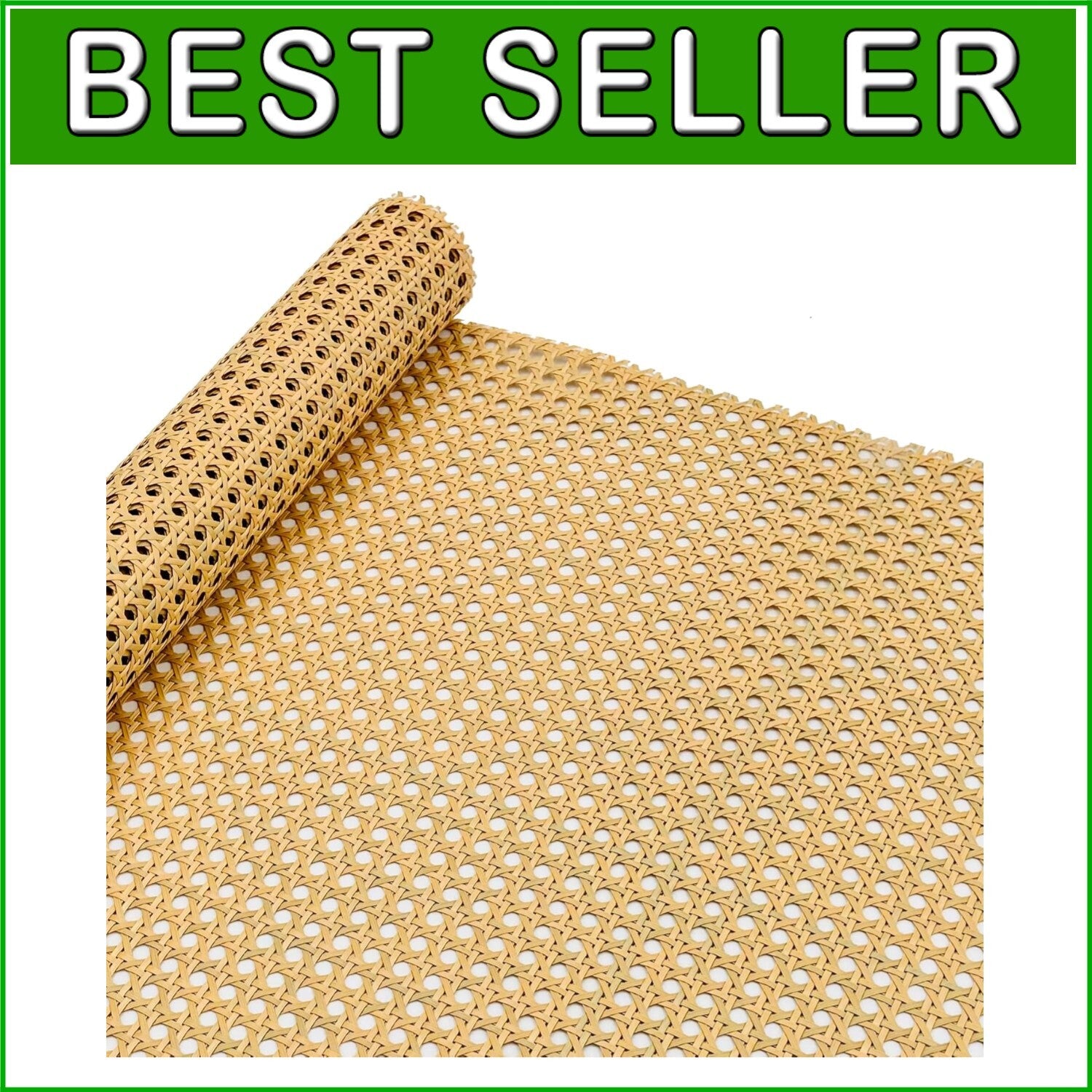 Elegant Natural Color Plastic Rattan Webbing - Ideal for DIY Caning Projects