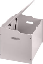 Load image into Gallery viewer, Stylish Kids Toy Box Organizer in Gray, Wooden Storage Chest, 30"x18"x19"
