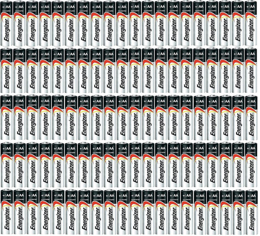 100 Count AA Max Alkaline E91 Batteries - Made in USA, Exp. 12/2024 or Later