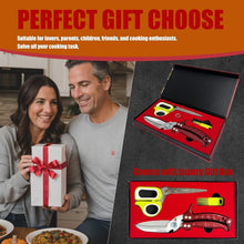 Load image into Gallery viewer, Multipurpose Kitchen Shears &amp; Herb Scissors Set – Professional Grade in Burgundy