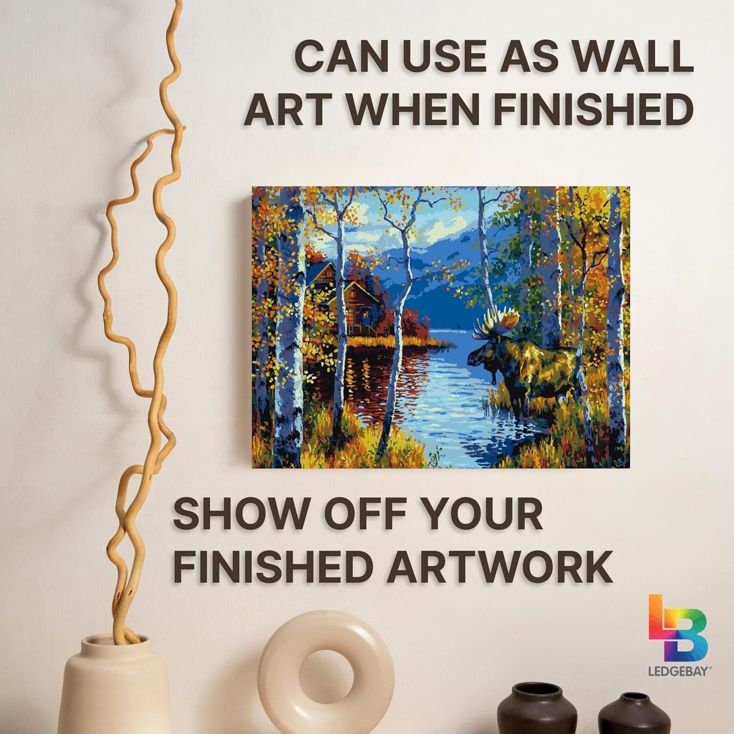 Relaxing Paint by Numbers Kit for Adults - Includes Everything for Your Canvas