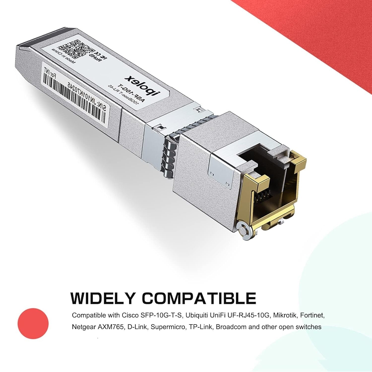 10G SFP+ Copper Module - Supports 30m, Low Power, Tested Performance (2-Pack)