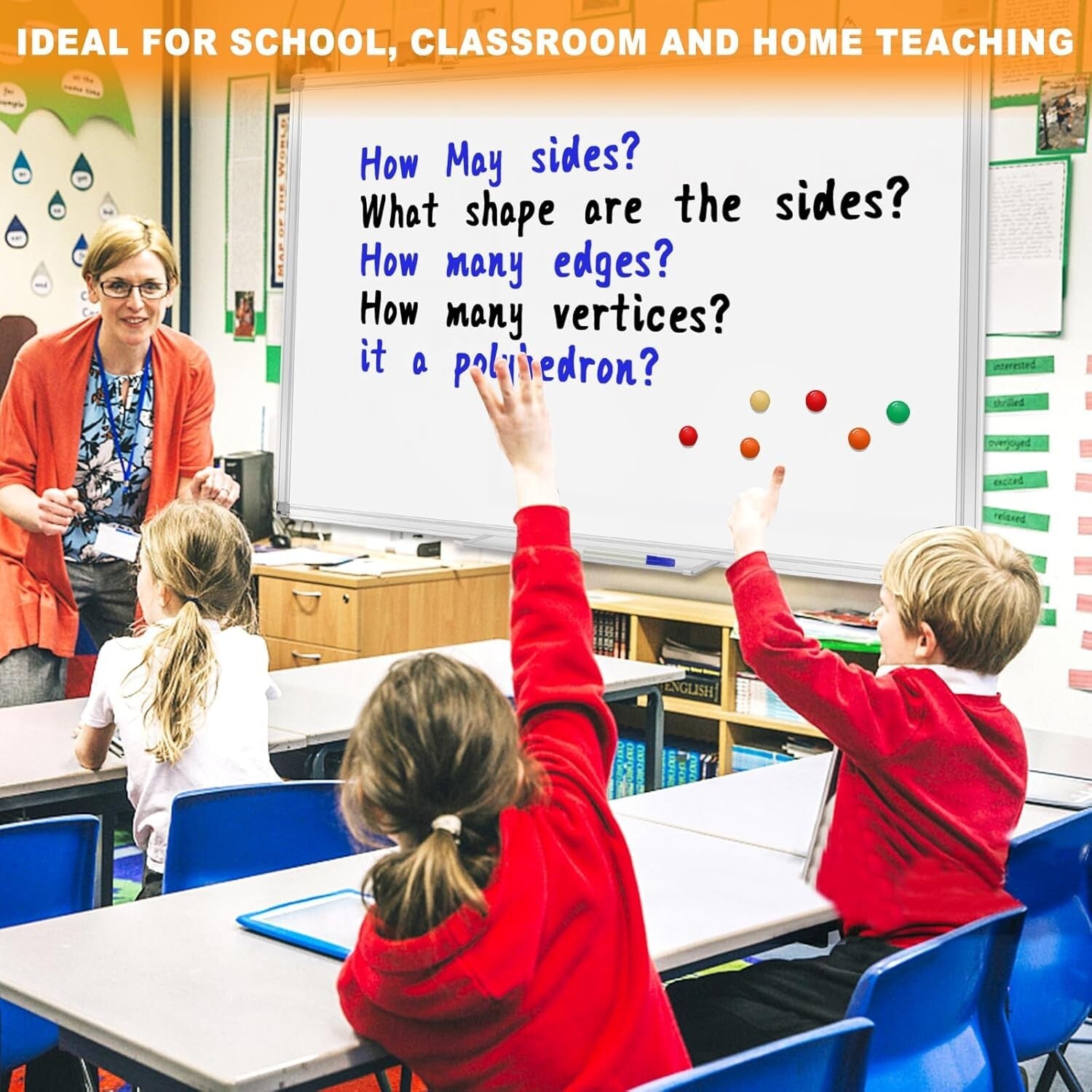 72"x40" Magnetic Dry Erase Board - Wall-Mounted Aluminum Presentation Tool