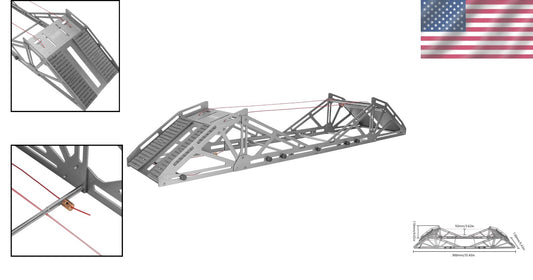 Lightweight Aluminium Rope Bridge Obstacle Kit for 1/18 & 1/24 RC Crawlers