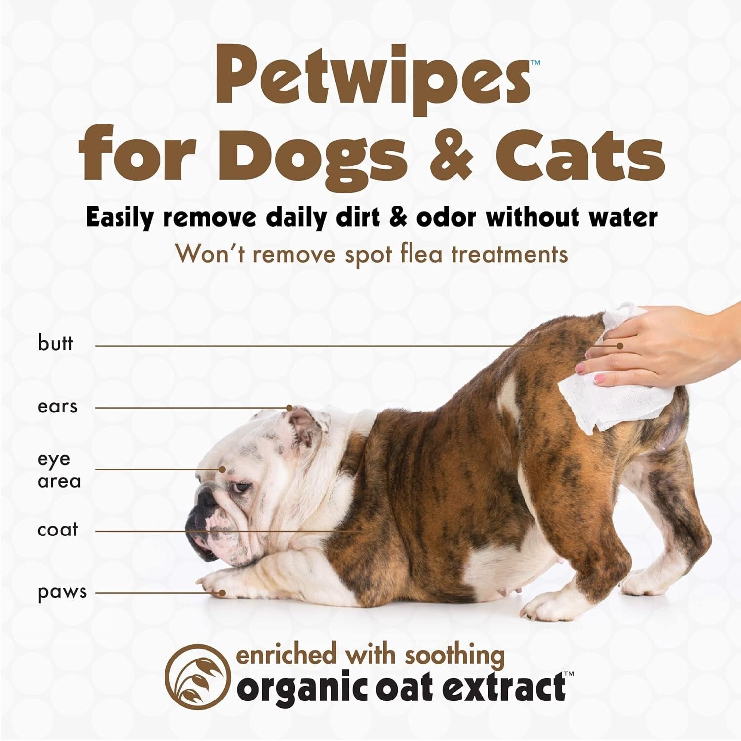 Gentle Organic Pet Wipes - 400 Count for Dogs & Cats, Perfect for Face and Ears