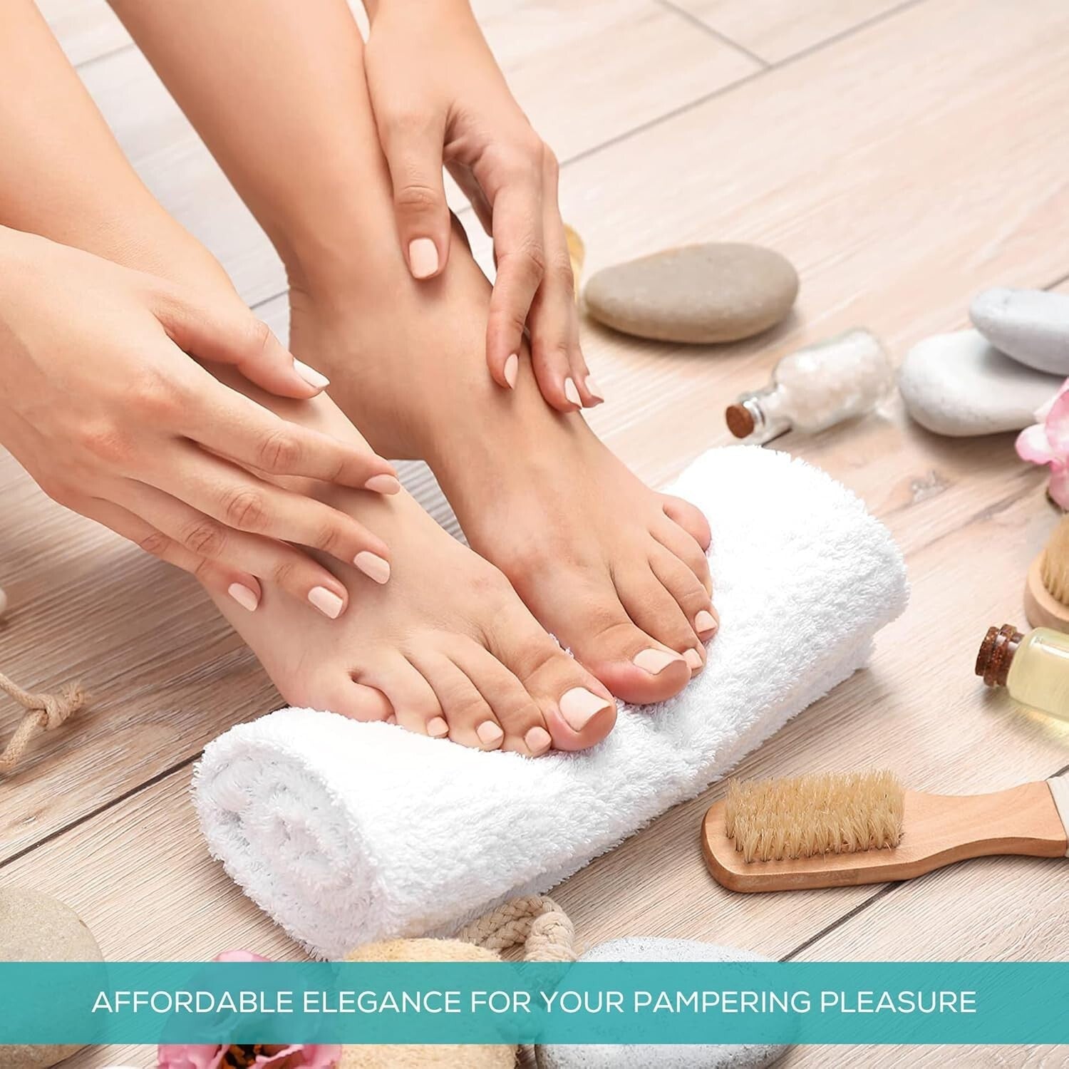 Economy White Cotton Blend Hand Towels - Lightweight & Absorbent 60 Pcs Pack