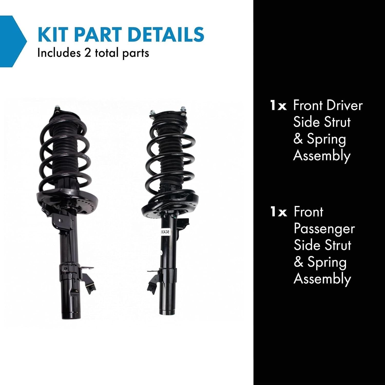 Front Strut & Coil Spring Assembly Set for 2014-20 Acura MDX - Enhanced Comfort