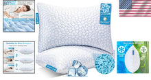 Load image into Gallery viewer, King Size 2 Pack Cooling Bed Pillows for Side &amp; Back Sleepers - Soft Comfort