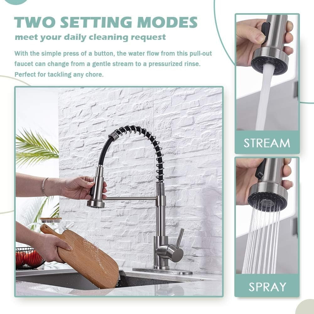 Easy-to-Install Kitchen Faucet with Spot-Resist Finish - Perfect for Any Style