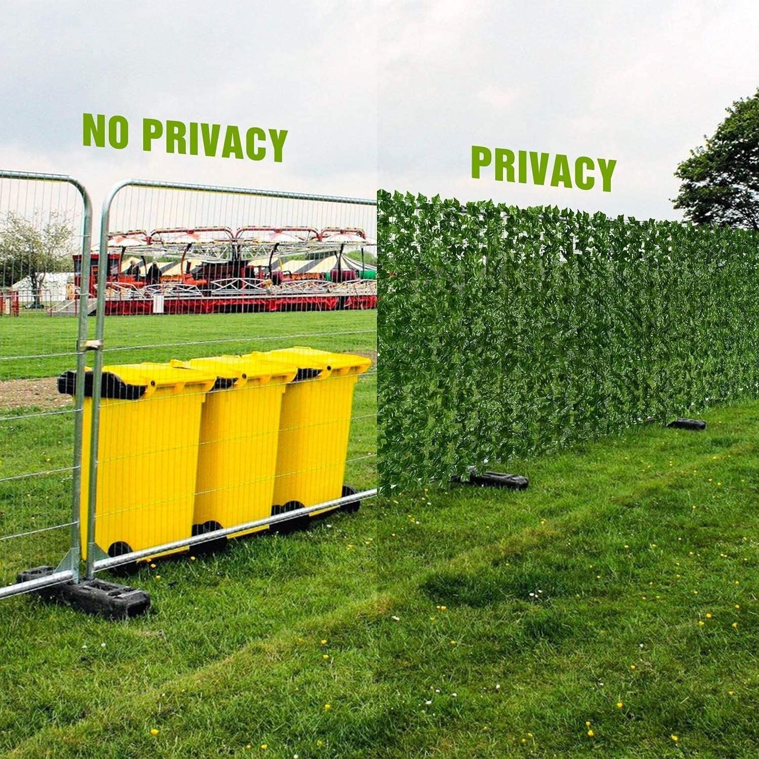59x236.2inch Faux Ivy Leaf Fence for Versatile Privacy - Perfect for Gardens