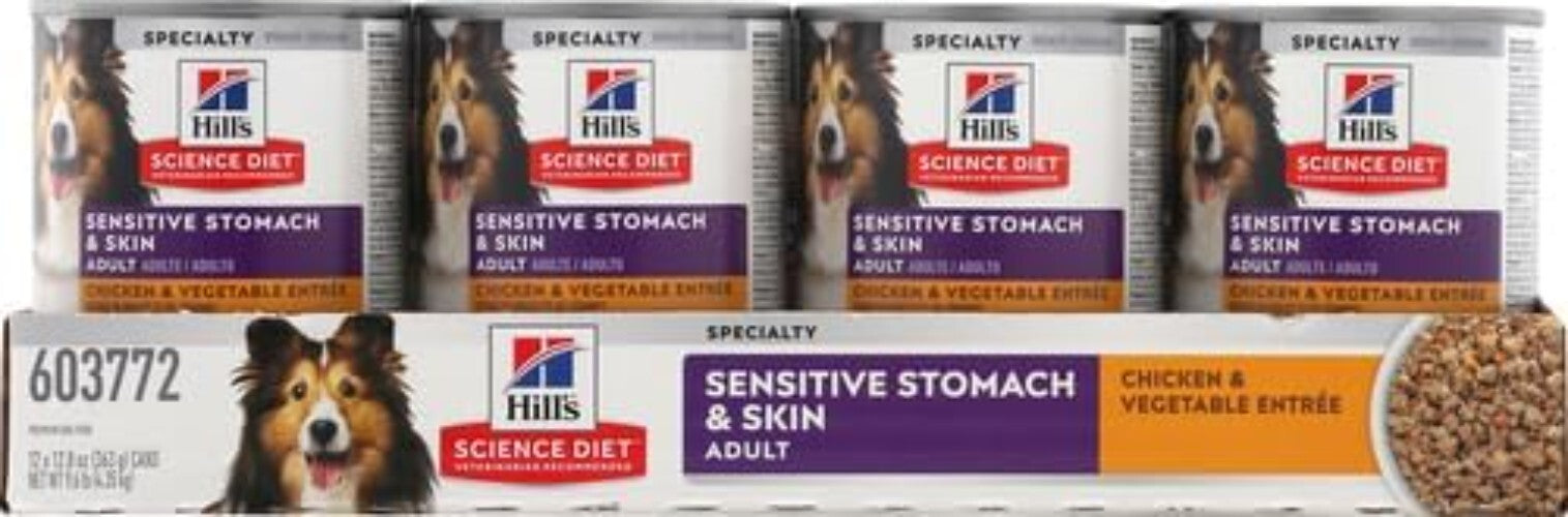 Premium Grain-Free Dog Food for Sensitive Skin & Stomach, 12.8 oz Can, 12 Count