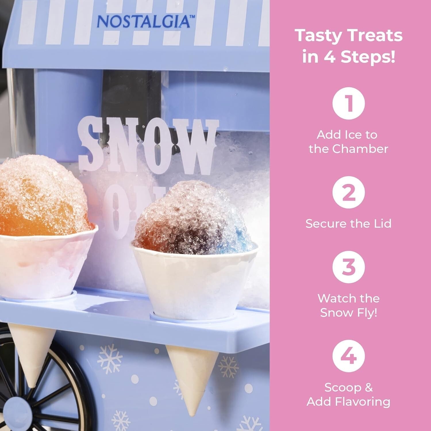 User-Friendly Snow Cone Machine with Safety Switch - Perfect Party Treats
