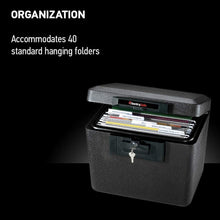 Load image into Gallery viewer, Black Fireproof Document Safe 0.61 Cu Ft with Key Lock - Protect Your Valuables