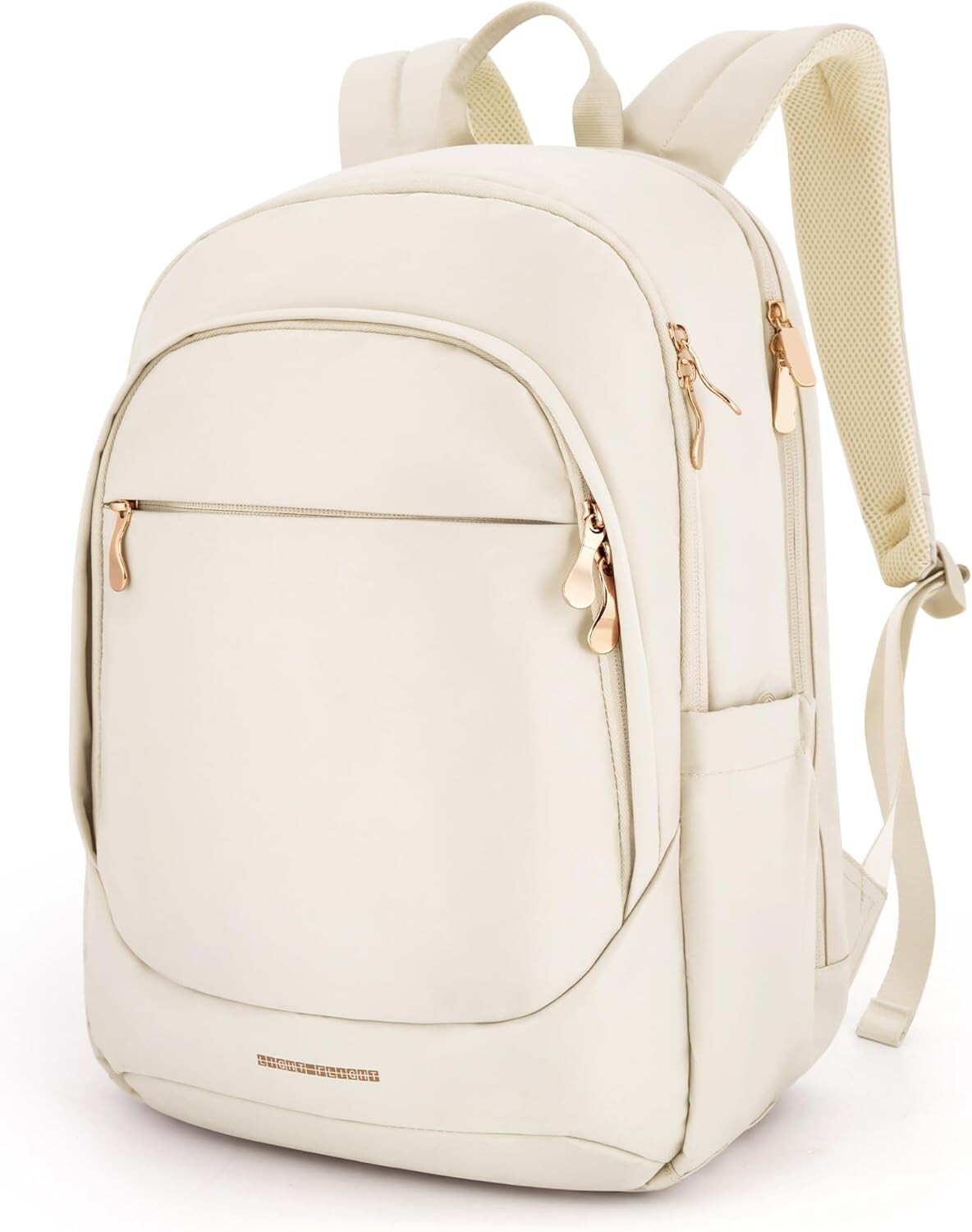 17.3 Inch Laptop Backpack for Women with USB Charging, Water Resistant - Beige