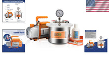 Load image into Gallery viewer, Professional-Grade Vacuum Chamber - 1.5 Gallon with High Flow Pump for Crafting