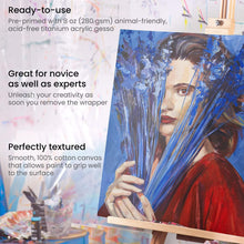 Load image into Gallery viewer, Pack of 5 Large Stretched Canvas 36x48 - Ideal for Acrylic and Oil Painting