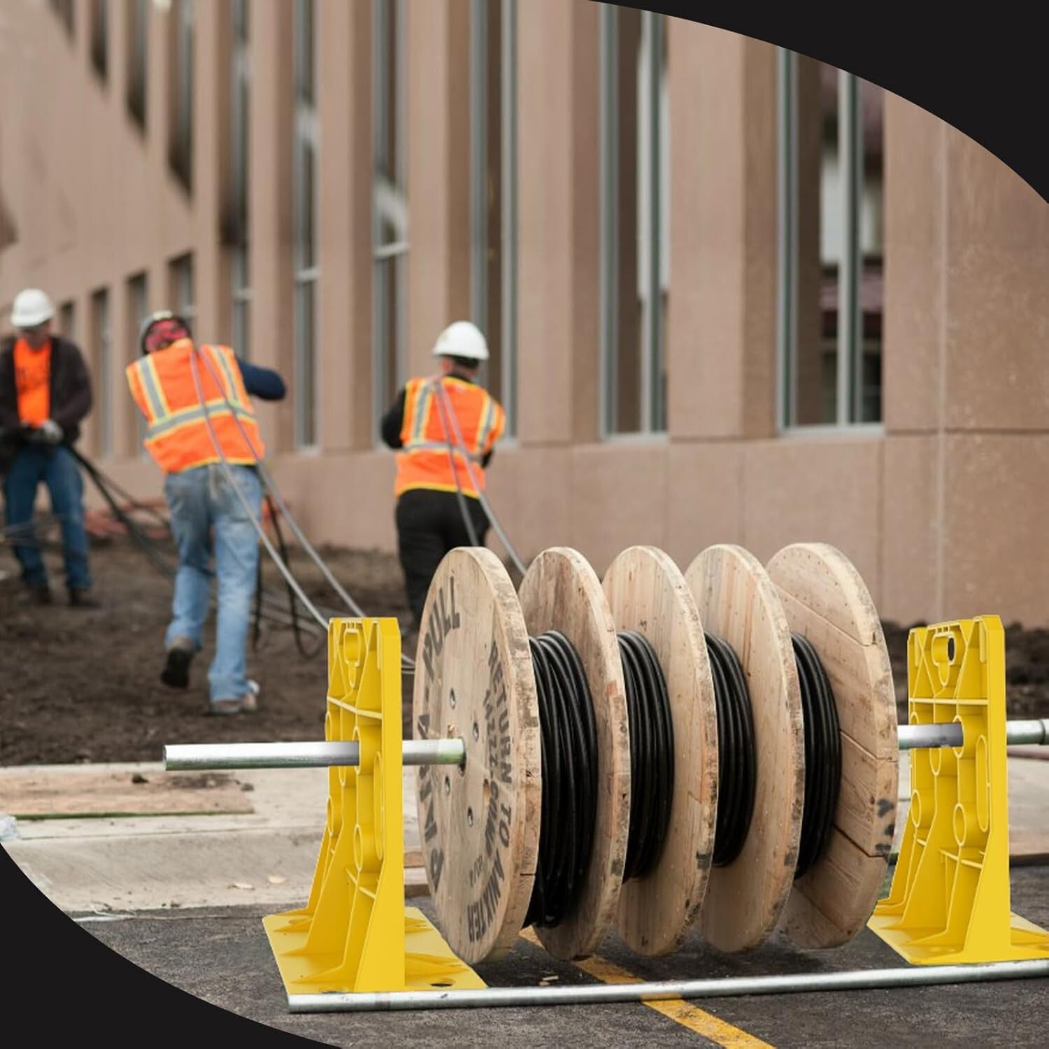 Versatile Wire Spool Caddy - Holds Up to 330 lbs, Ideal for Cable Organization