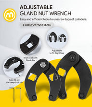 Load image into Gallery viewer, Heavy-Duty Hydraulic Cylinder Repair Kit: 3 Seal Installers &amp; Wrenches