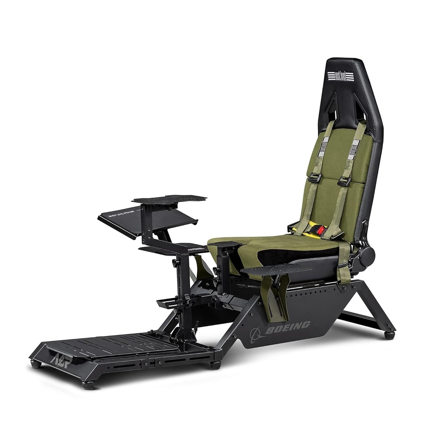 Next Level Boeing Flight Simulator Cockpit: Military Green for Immersive Gaming