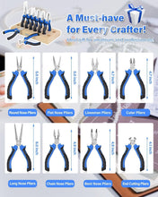 Load image into Gallery viewer, Versatile Jewelry Pliers Set with Wooden Holder - 8 Essential Tools for Crafters