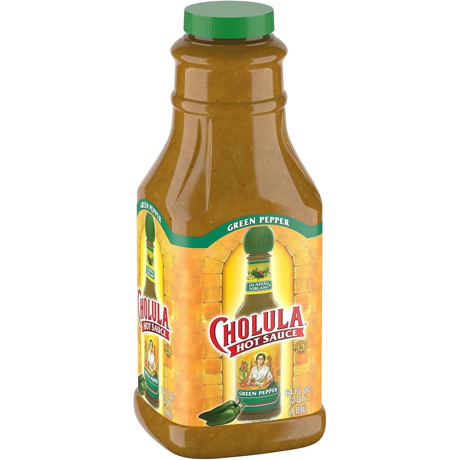 Bold 64 fl oz Green Pepper Hot Sauce - Elevate Your Dishes with Zesty Flavor