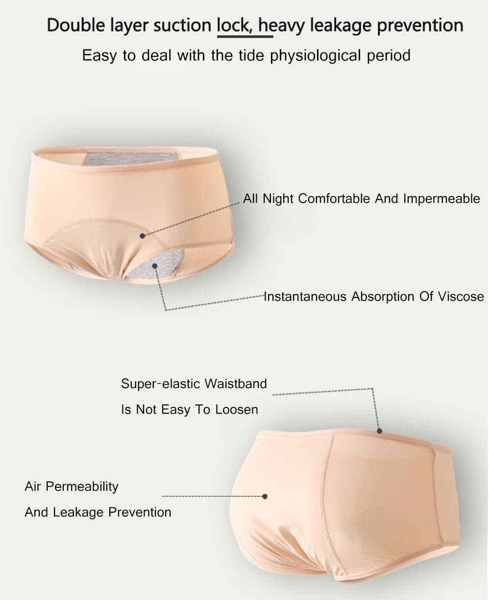 Breathable Leakproof Period Panties Multi-Pack XXS-5XL for Ultimate Comfort