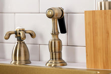 Load image into Gallery viewer, Premium Dual Function Kitchen Faucet with 8-1/4" Spout Reach - Chrome &amp; Brass
