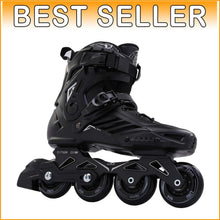 Load image into Gallery viewer, High-Performance Black Inline Skates for Expert Unisex Skating - Size 8.5/9.5