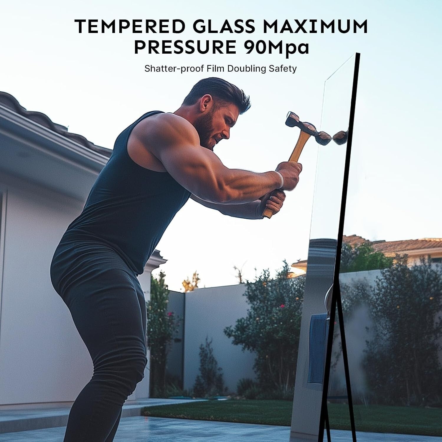 Premium 68x20 Distortion-Free Mirror with Shatter-Proof Glass & Anti-Oxidation