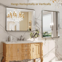 Load image into Gallery viewer, Modern 40"x30" Brushed Nickel Bathroom Mirror - Easy Install &amp; Secure Mounting
