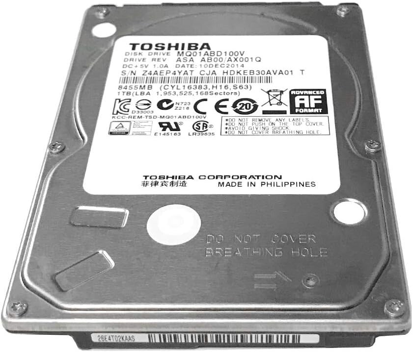 1TB 5400 RPM SATA 2.5" Hard Drive - Portable Storage for Laptops & Notebooks