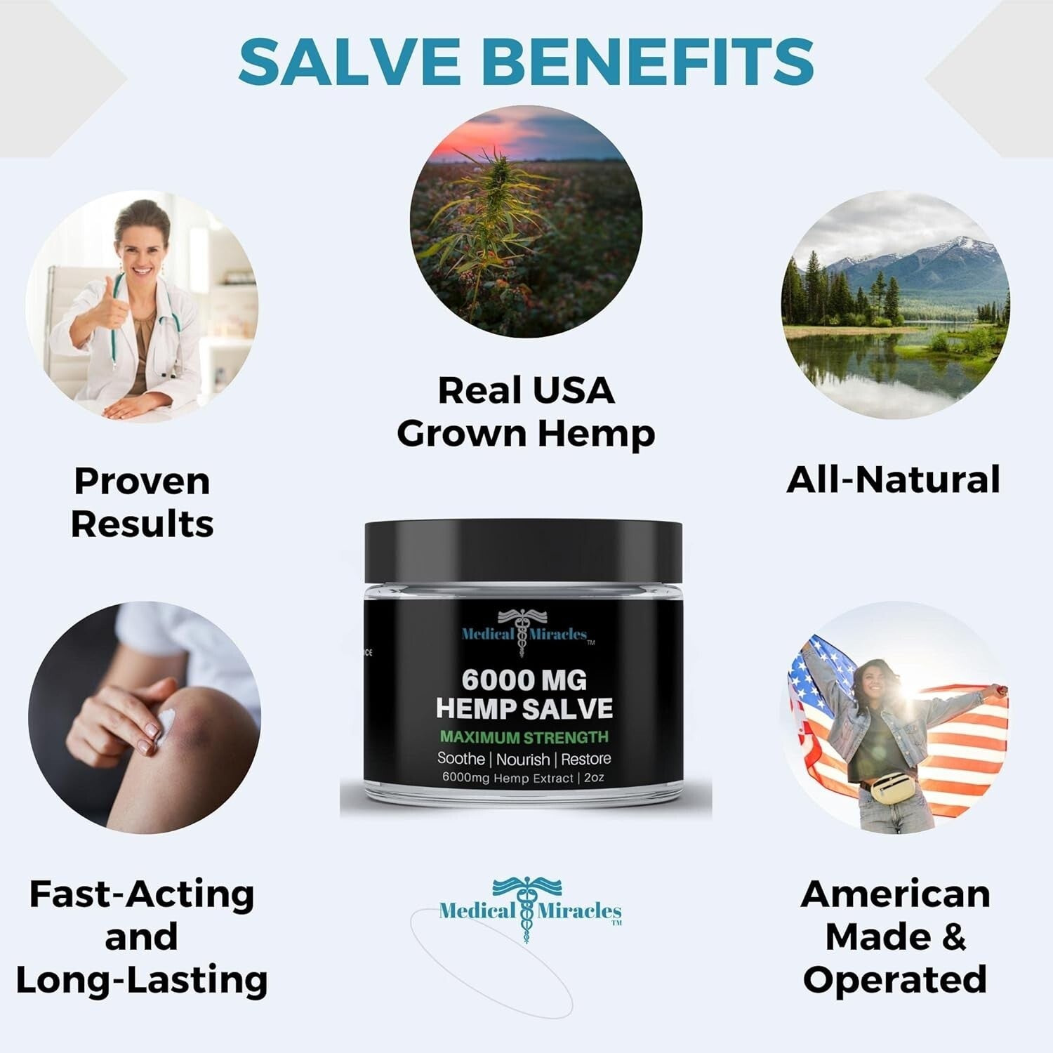 Plant-Based 6000 mg Hemp Healing Salve - Comfort for Pain Relief & Radiant Skin