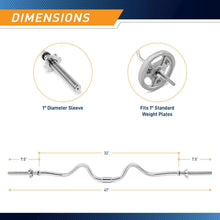 Load image into Gallery viewer, Ergonomic 47" Curl Bar with Knurled Grip - Ideal for Strength Training Sessions