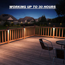Load image into Gallery viewer, Solar LED Deck Lights - RGB &amp; Warm White Modes, Waterproof 4-Pack for Outdoors