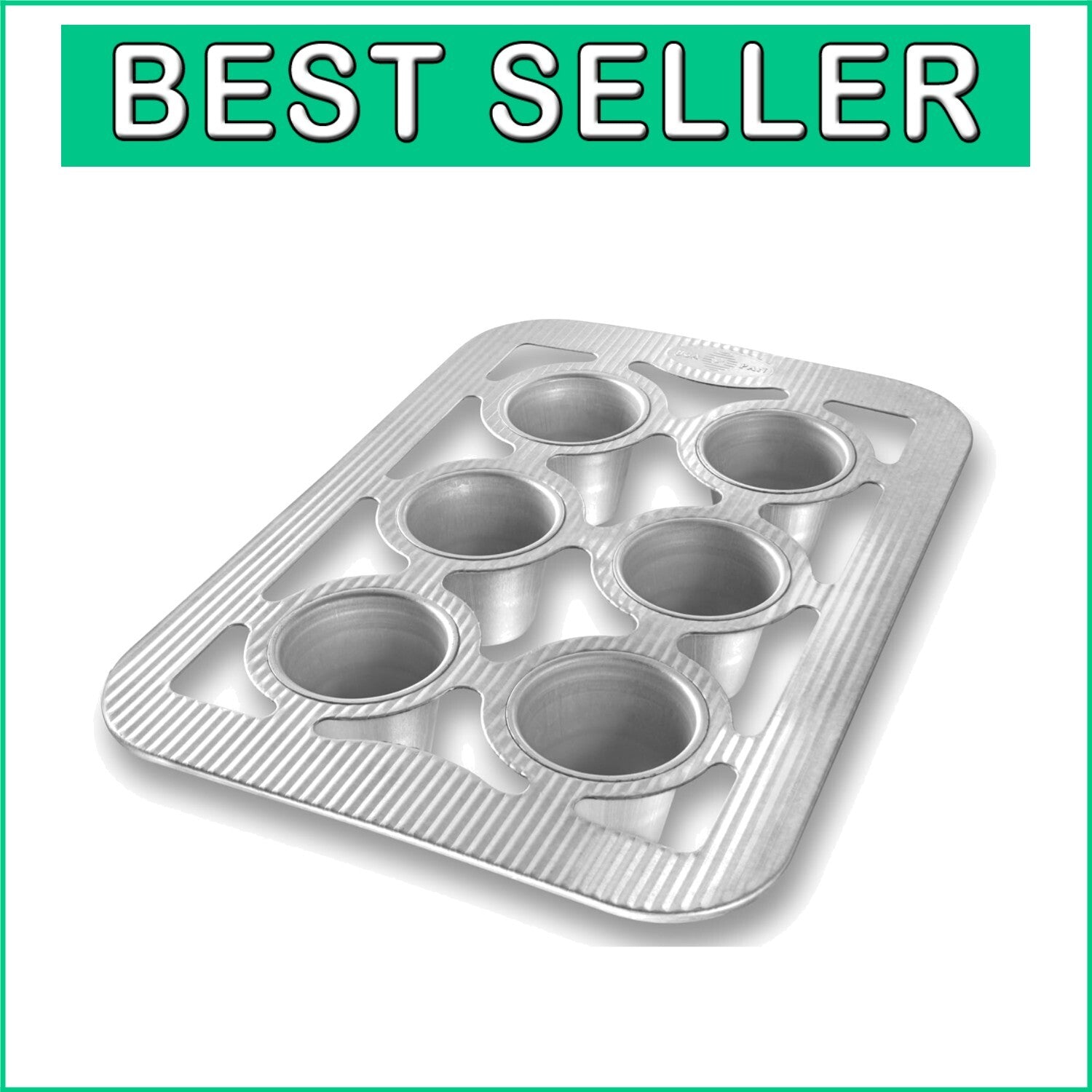 Eco-Friendly Non-Stick 6-Well Popover Pan Crafted in the USA for Quality Baking