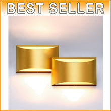 Load image into Gallery viewer, Upgrade Your Space: Stylish Gold Wall Sconce Pair with G9 LED Bulbs Included