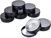 Load image into Gallery viewer, 50 Pack of 4oz Black Aluminium Tins with Screw Lids - Perfect for Crafts