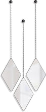 Load image into Gallery viewer, Stylish Black Metal Diamond-Shaped Mirrors Set - Inspired by Argyle Patterns
