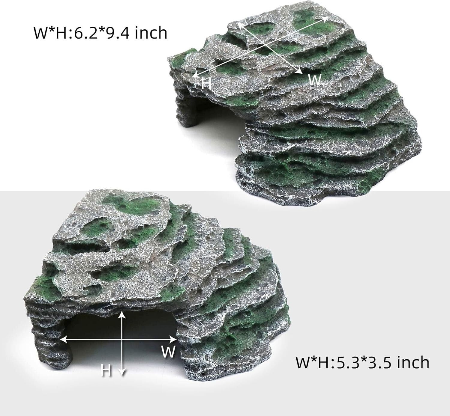 Multi-Purpose Reptile Basking Hideout - Large Rock Formation for Bearded Dragons