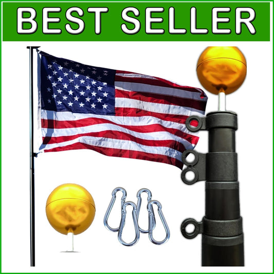 Durable 20FT Heavy Duty Flagpole with Anodized Pin-Lock & PVC Mounting Sleeve