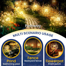 Load image into Gallery viewer, 120 LED Solar Garden Lights 4-Pack - Waterproof Decorative Outdoor Lighting