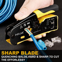 Load image into Gallery viewer, Versatile Pass Through Ethernet Crimper Kit with 50 RJ45 Connectors &amp; Stripper