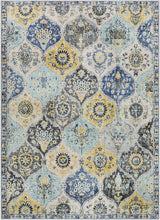 Load image into Gallery viewer, Durable 5x7 Washable Area Rug – Non-Slip Floral Pattern for High Traffic Areas