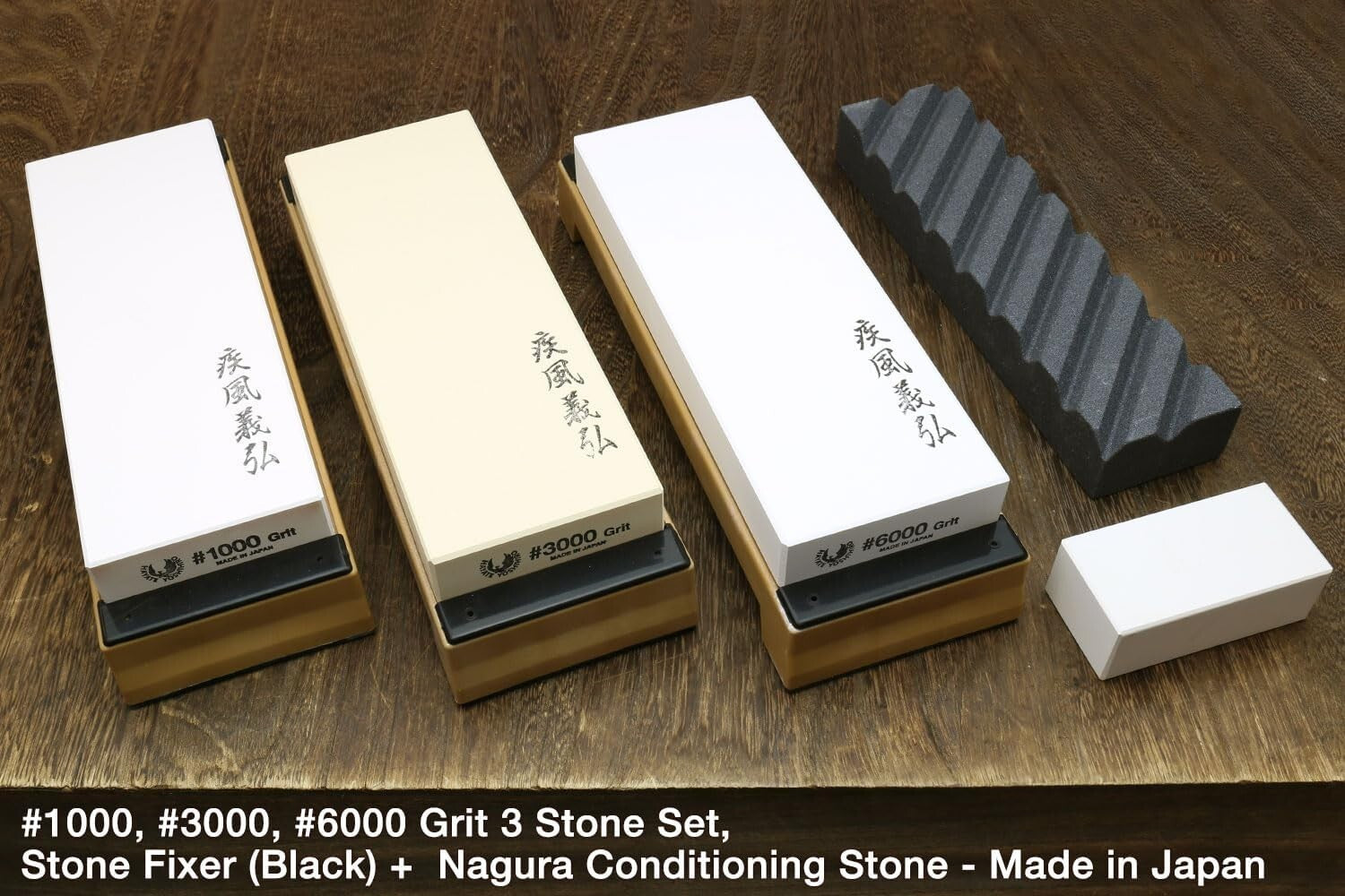 Complete 5-Piece Toishi Japanese Whetstone Set for Ultimate Knife Sharpening