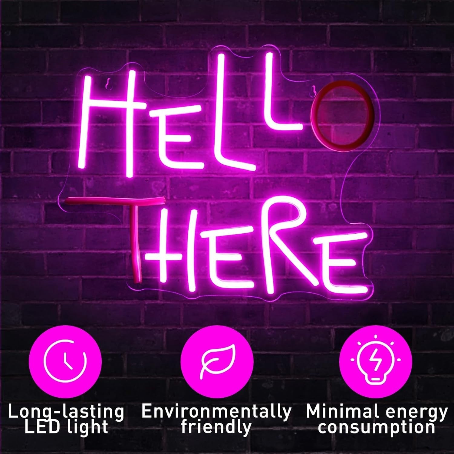 Durable Soft Neon Hello There Sign - Ideal Gift for Friends and Colleagues