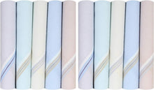 Load image into Gallery viewer, Men's Premium 100% Pure Cotton Handkerchief Set - 10 Stylish Hankies 44x44cm
